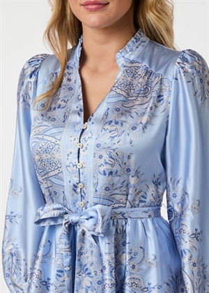 Nova paisley border kjole Lyseblå Neo Noir 